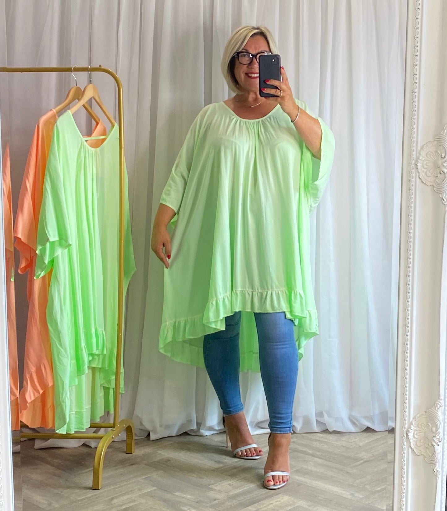 So Fresh In Green Hi Low Swing Dress