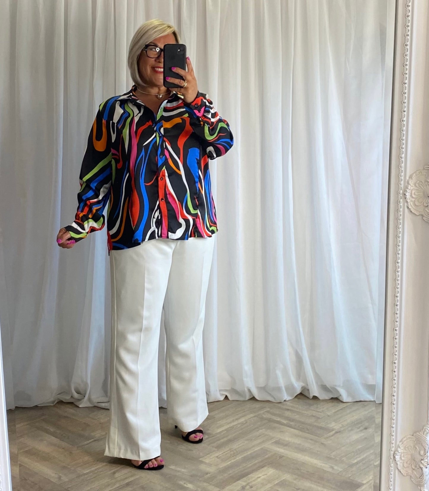 Black Multi Colour Shirt