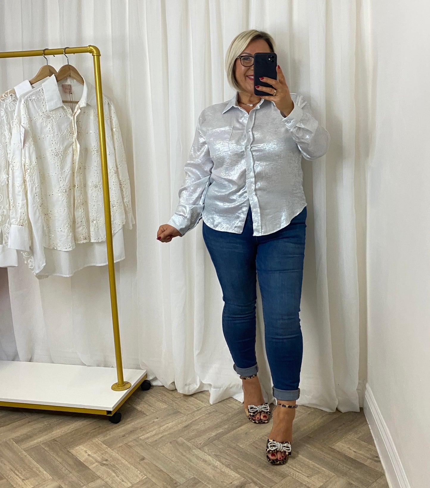 Silver Metallic shirt