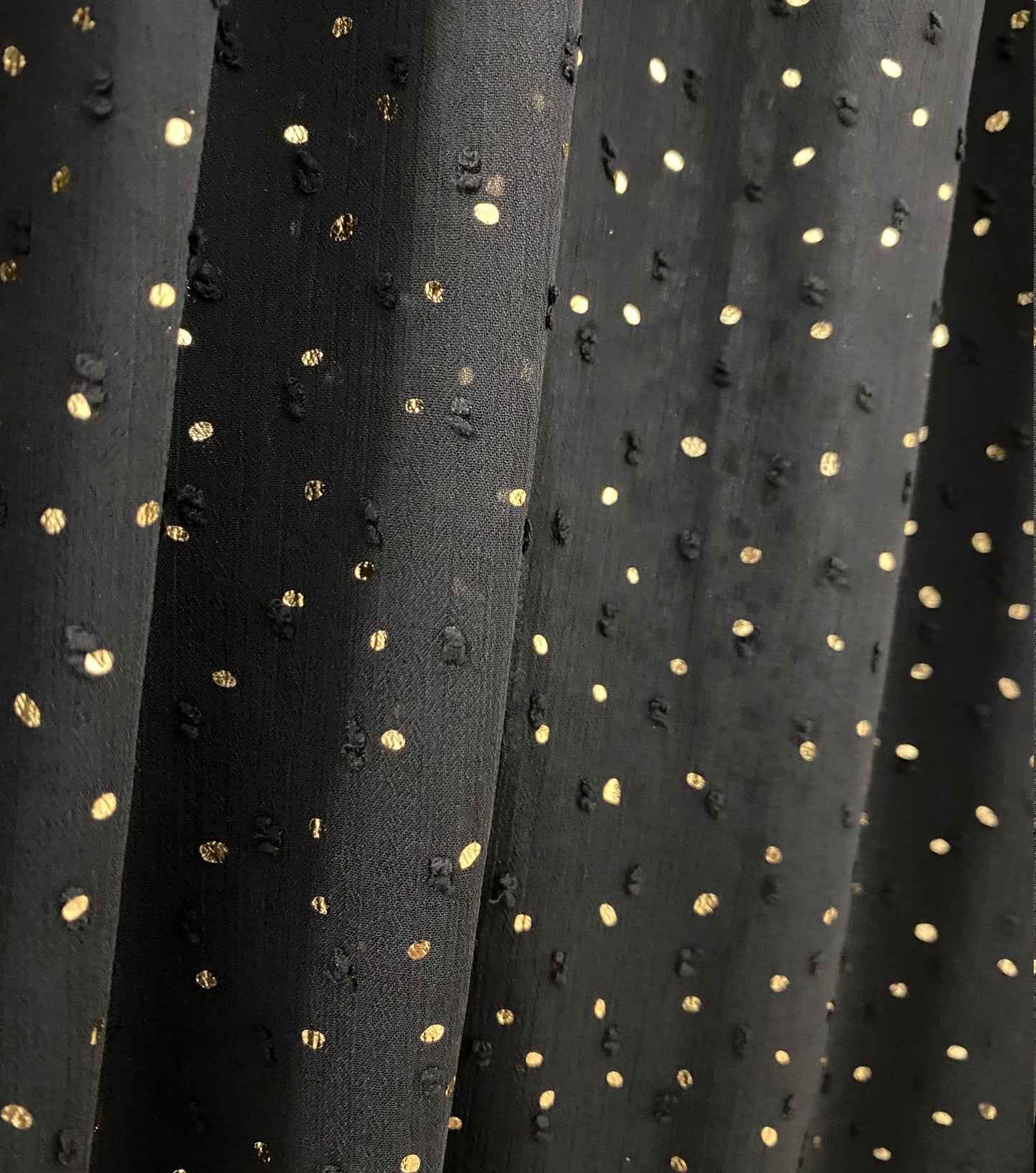 Gold On Black Bardot Top