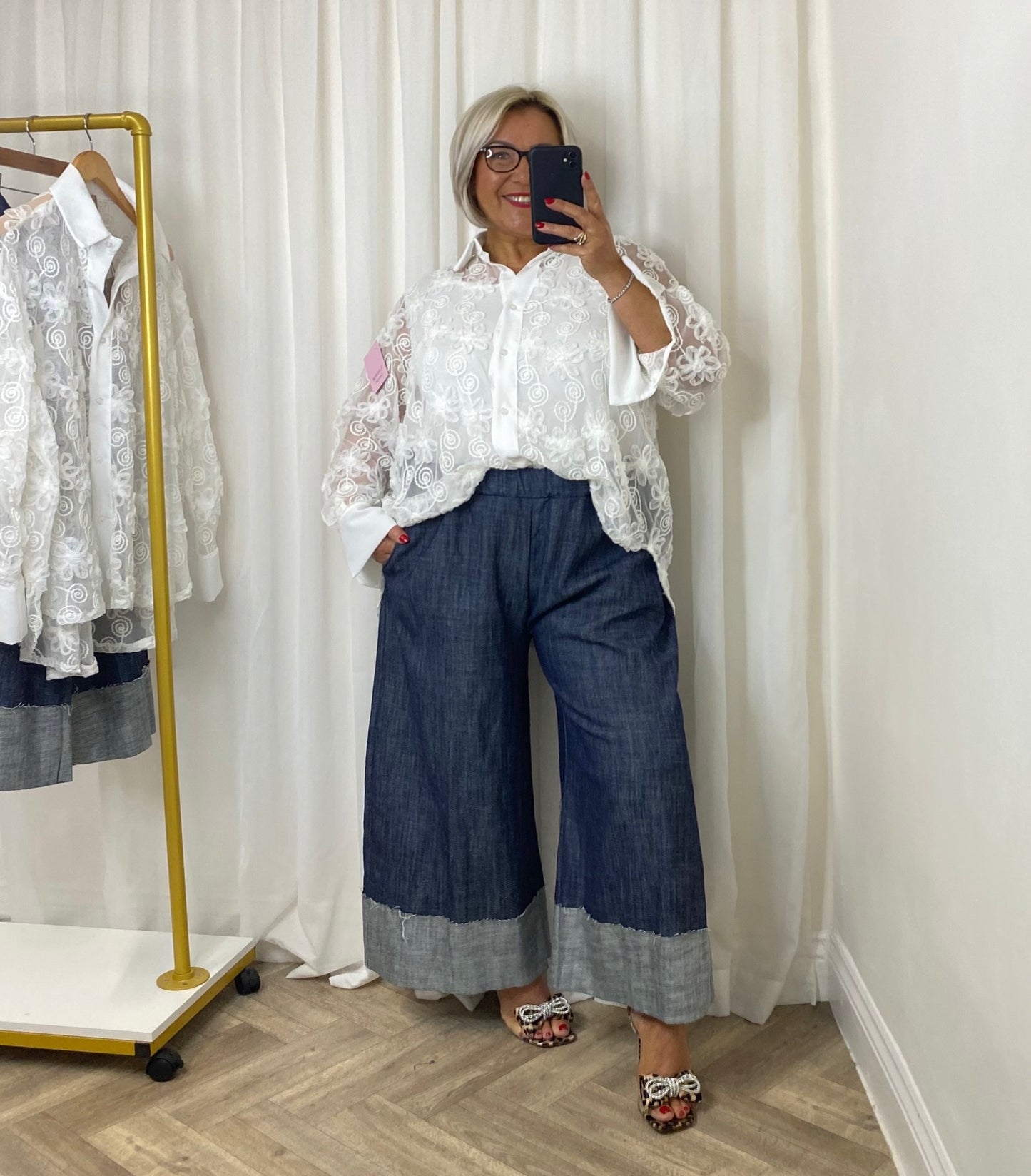 Dark Denim Deep Hem Jeans