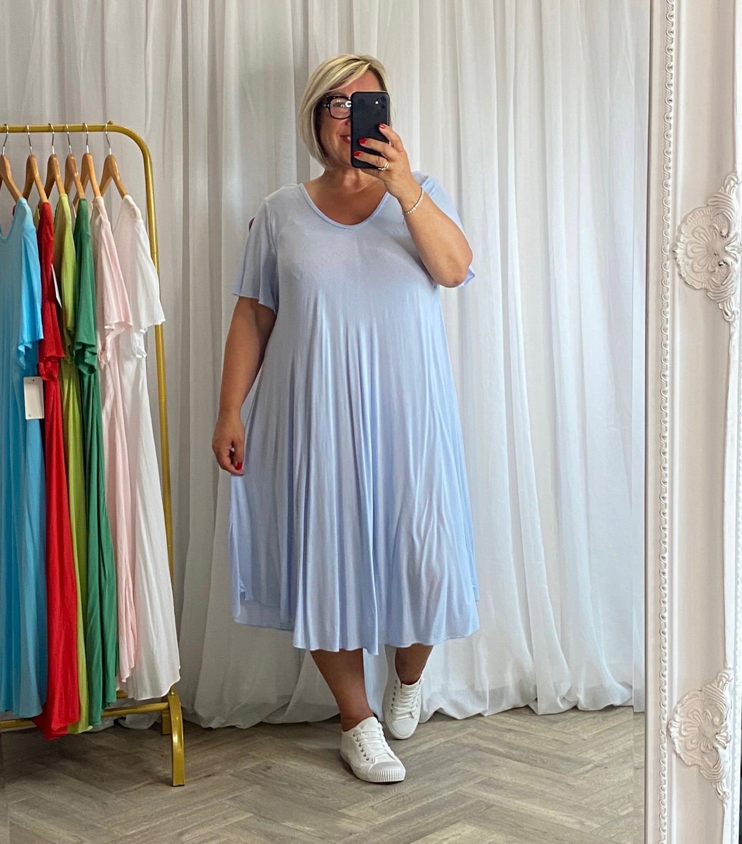 Baby Blue Swing Dress