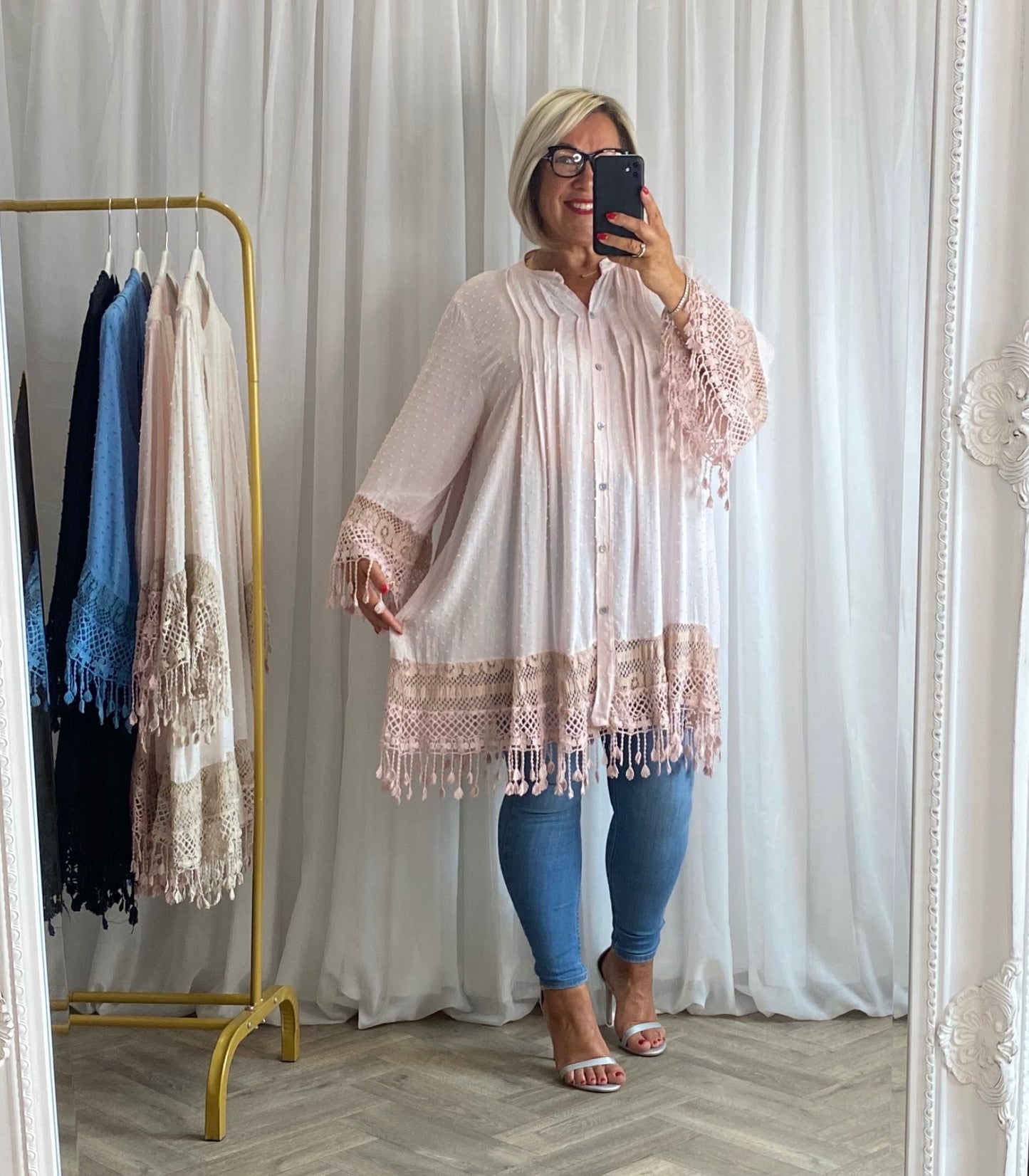 Softest Pink Lace Trim Top / Dress