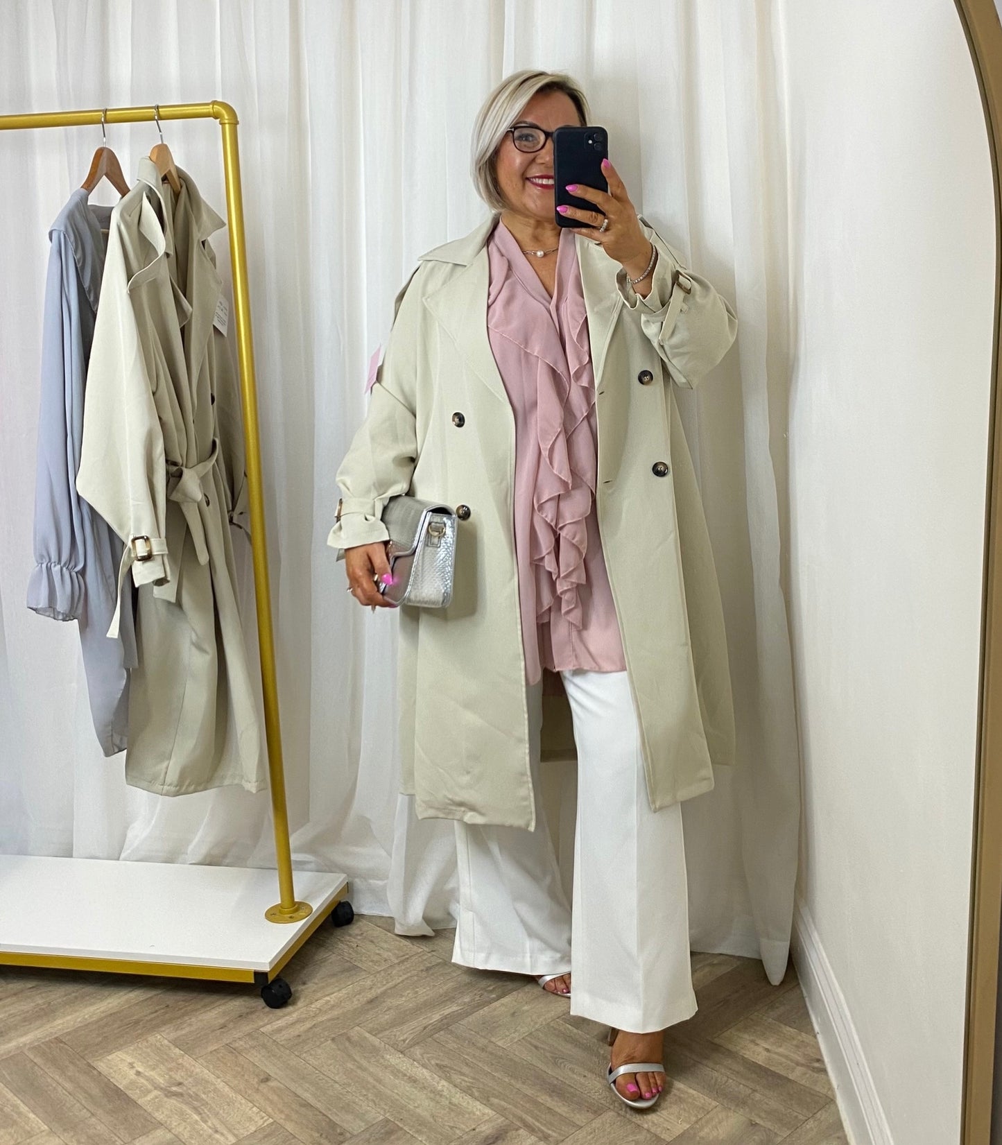 Cream Tench Coat