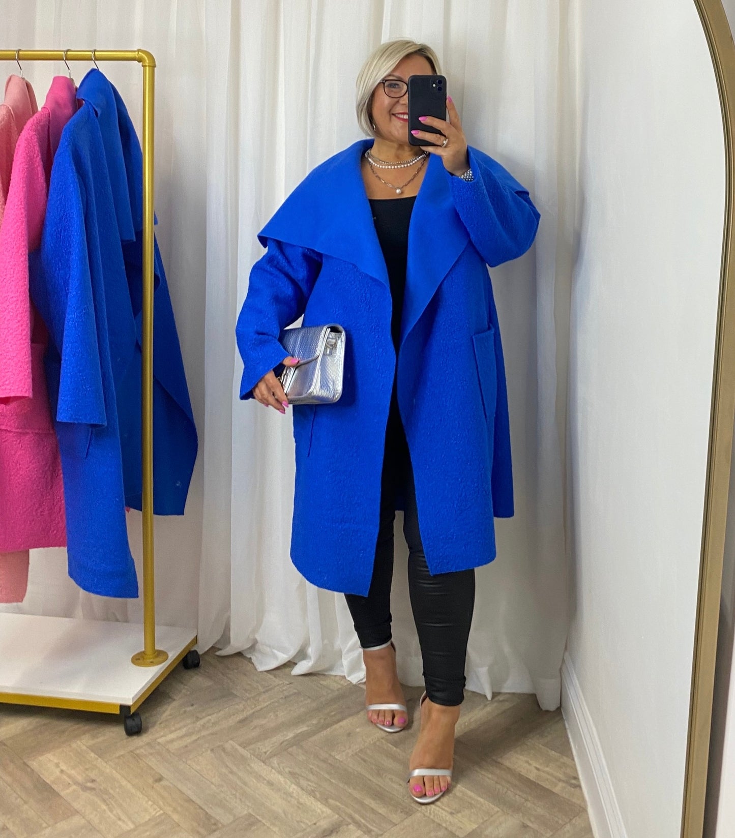 Colbalt Blue Waterfall Coat