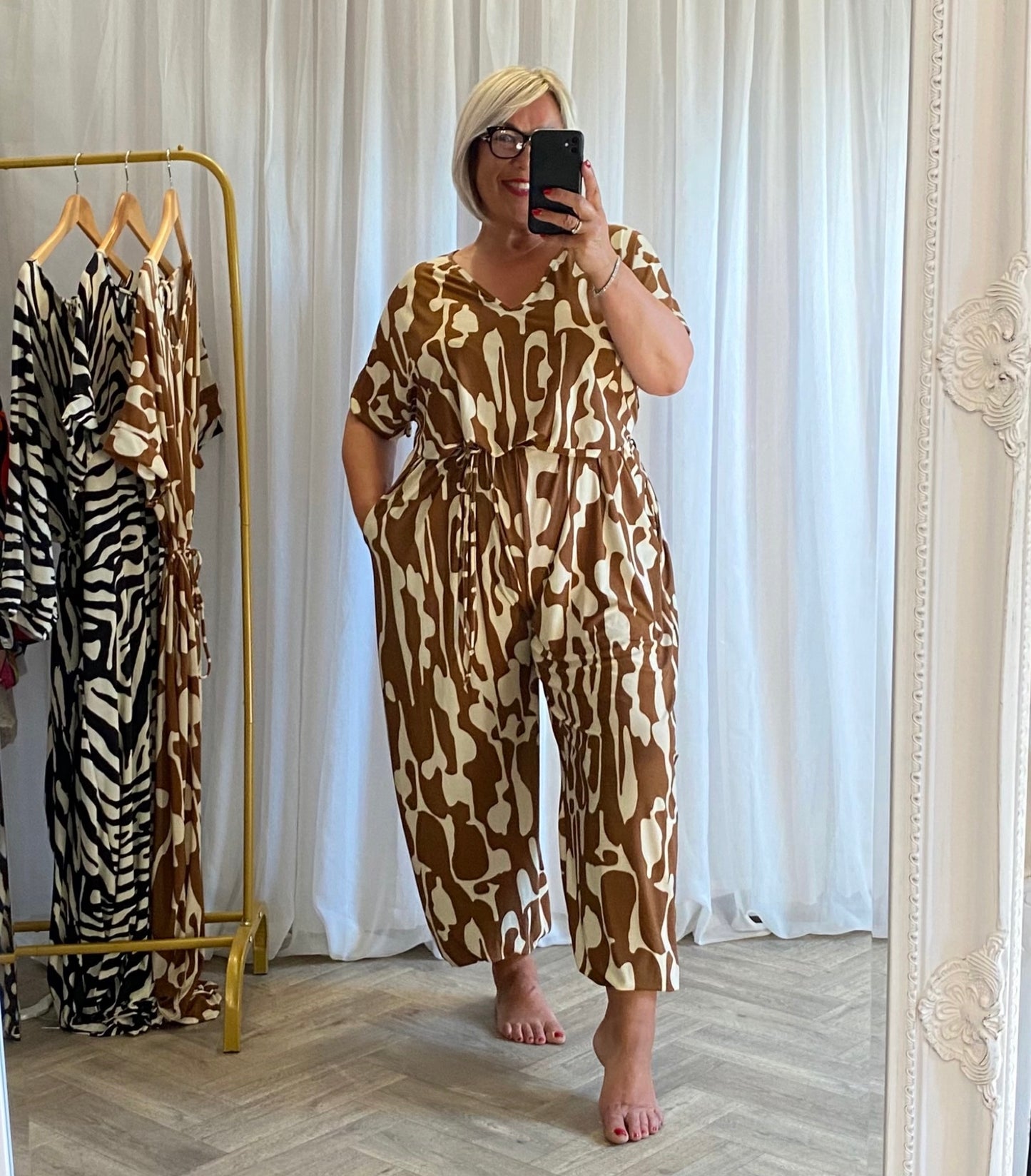 Mocha And Cream Jumpsuit