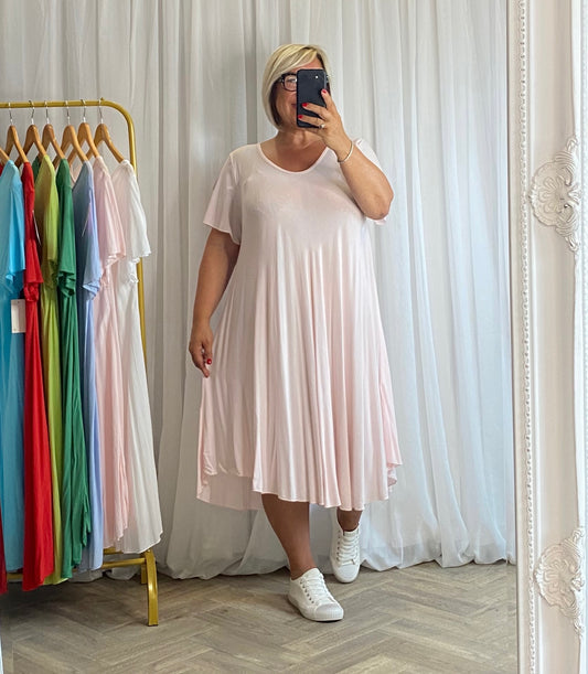 Baby Pink Swing Dress