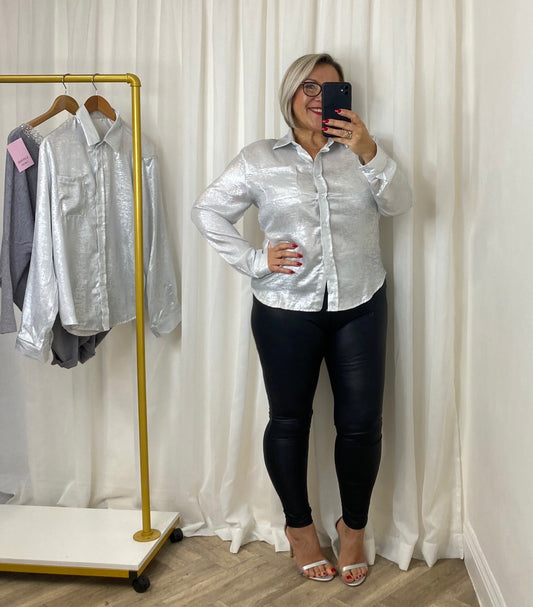 Silver Metallic shirt