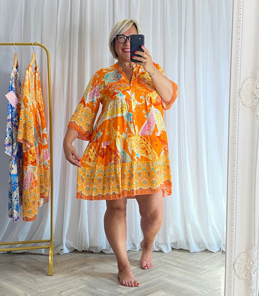 Orange Paisley Tunic