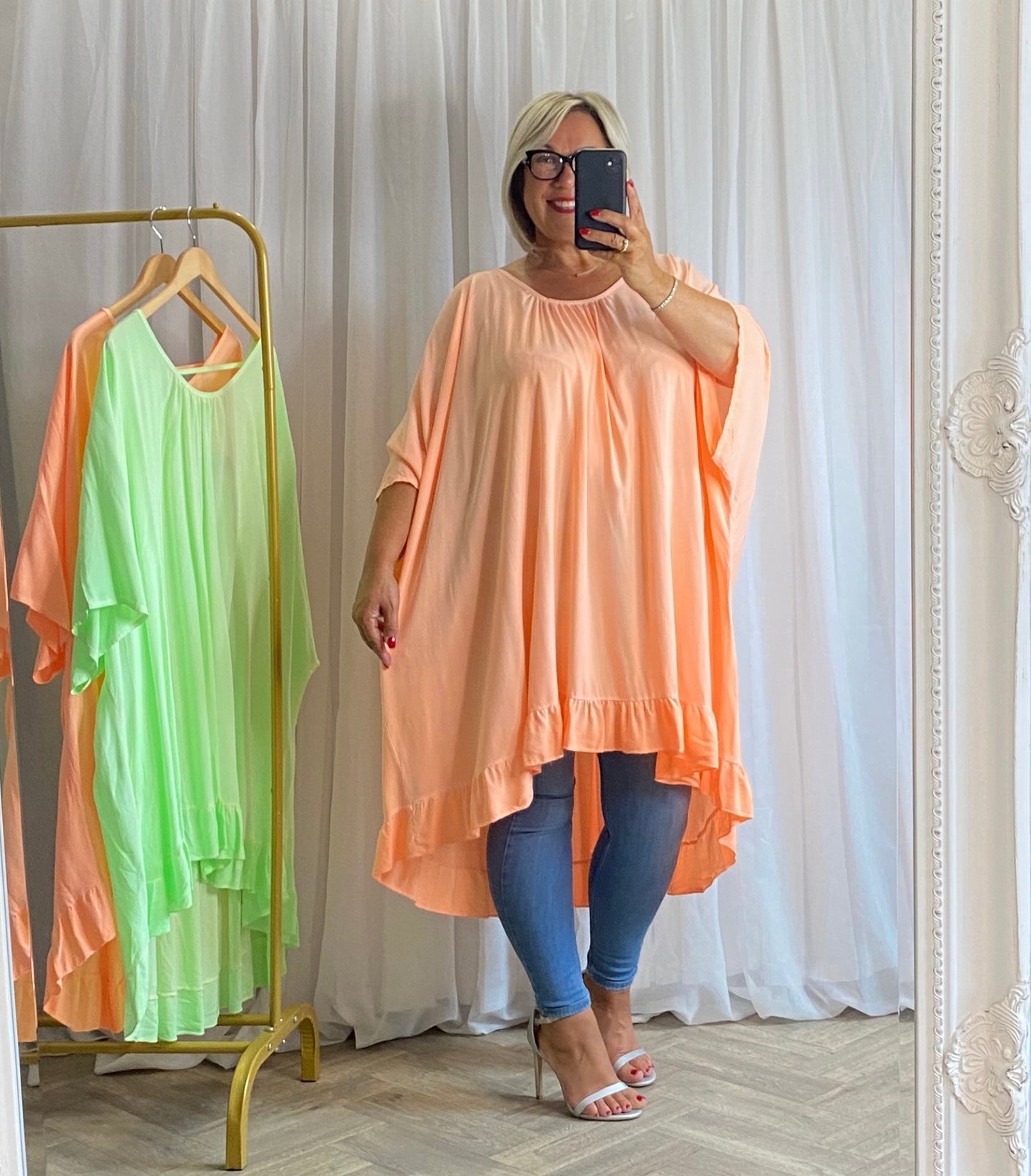 So Fresh In Orange Hi Low Swing Dress