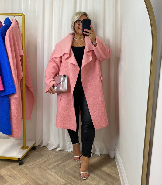 Pretty In Pink Waterfall Coat