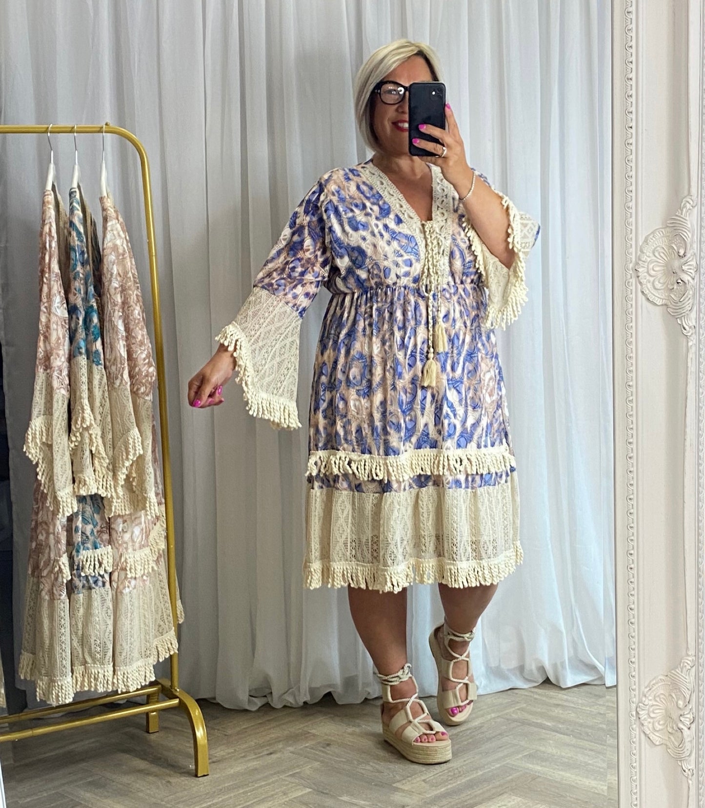 Gorgeous In Blue Boho Dress