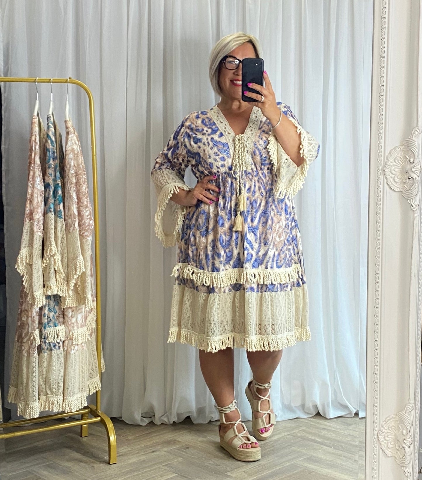 Gorgeous In Blue Boho Dress