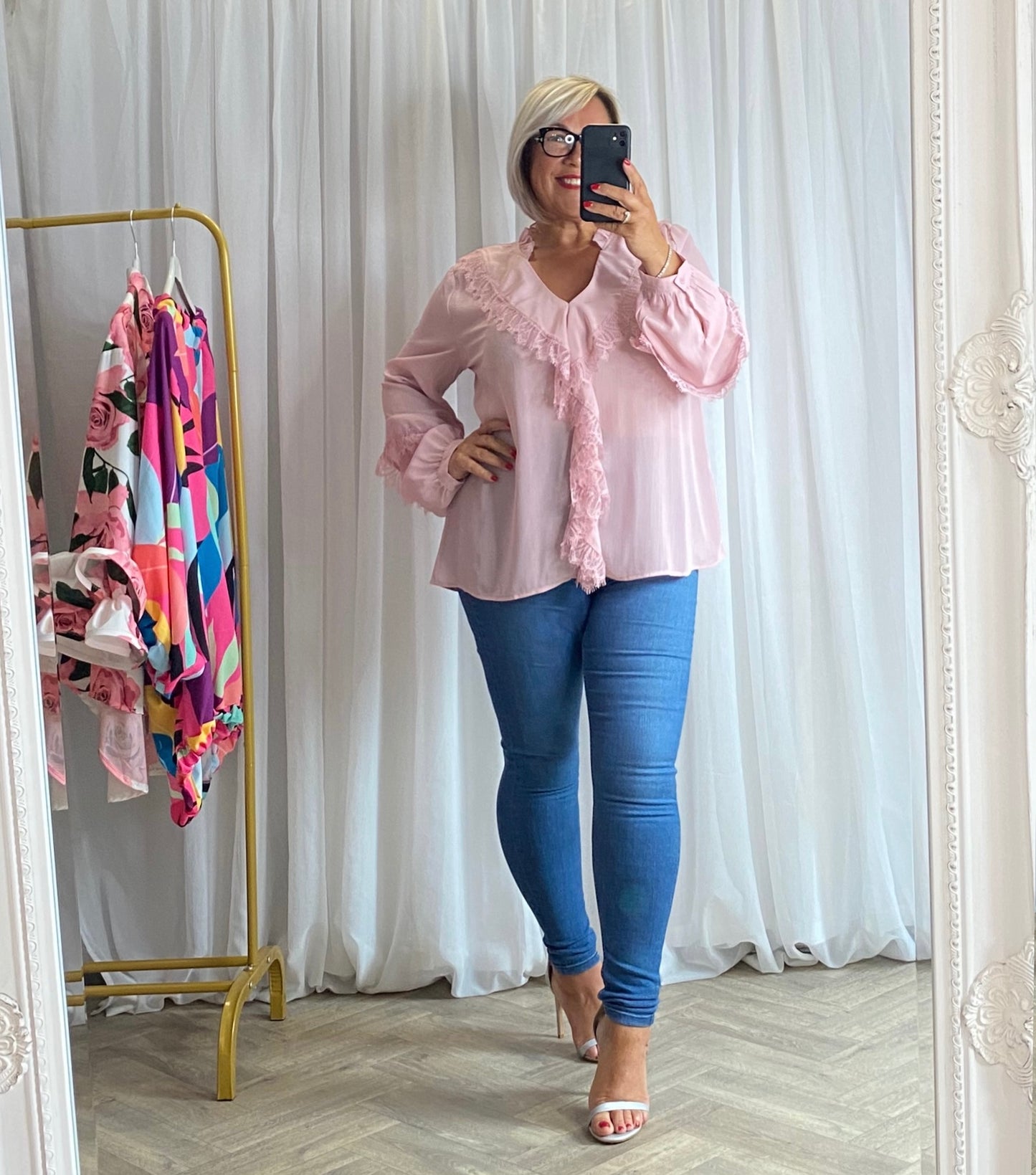 Sunshine Pink Ruffle Top
