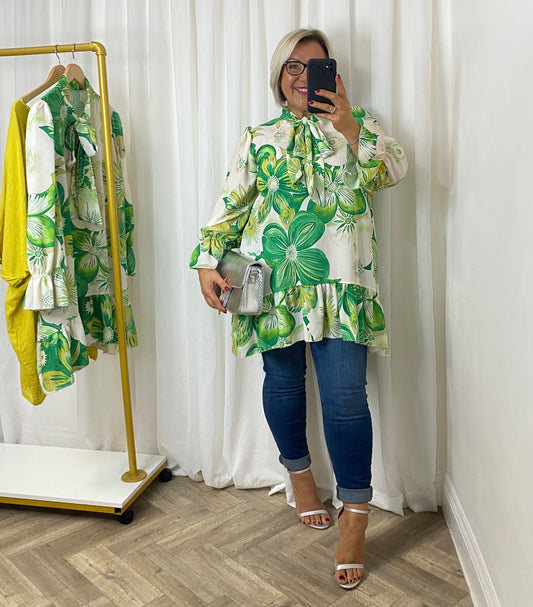 Green floral Tunic