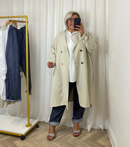Cream Tench Coat